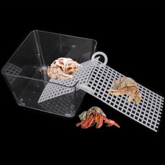 Transparent Hermit Crab Water Tank Mesh Climbing Ramp Aquarium Habitat Decor