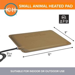 K&H Pet Products Small Animal Outdoor Heated Pad, Waterproof, Chew Resistant, Sa