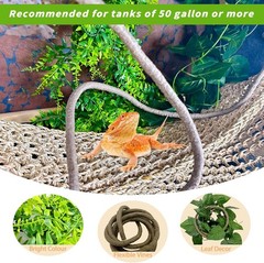 2Pcs Large Bearded Dragon Hammock Lizard Lounger Natural Seagrass Fiber Reptile