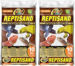 Desert White ReptiSand for Reptiles, 10 lbs (2 Pack) – Ideal Substrate for Terra