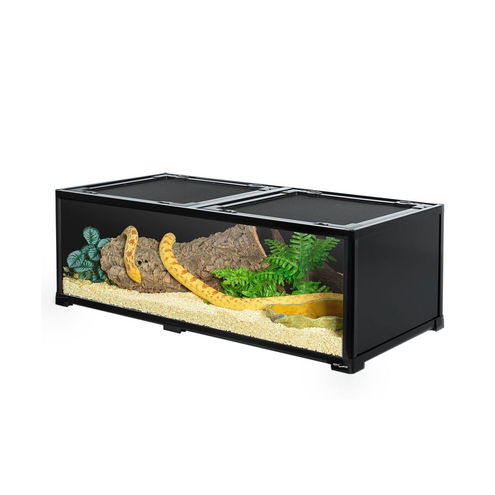 REPTIZOO 34 Gallon Glass Reptile Terrarium, 36″ x 18″x 12″ Wide & Low Reptile…