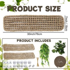 2Pcs Large Bearded Dragon Hammock Lizard Lounger Natural Seagrass Fiber Reptile