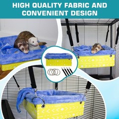 Ferret Hammock For Cage Box, use as Hanging Bed or Secure to Cage. Ferret Cag…