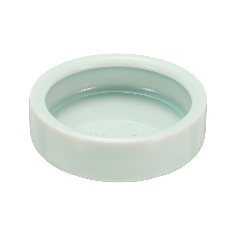 Reptile Food Bowl Worm Water Dish Ceramic Pet Bowl Small 3″ Light Cyan