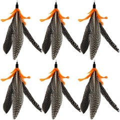 Cat Feather Toys Refills Cat Wand Replacement Feathers, 6 PCS Natural Da Bird Fe