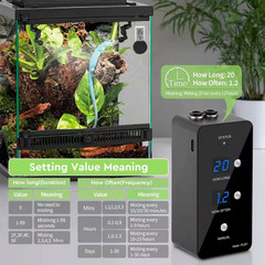 Automatic Reptile Humidifier Misting System for Terrariums Adjustable Spray Nozz