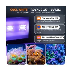 hygger LED Saltwater Aquarium Light, 24/7 Mode Nano Tank Reef Light for Coral…