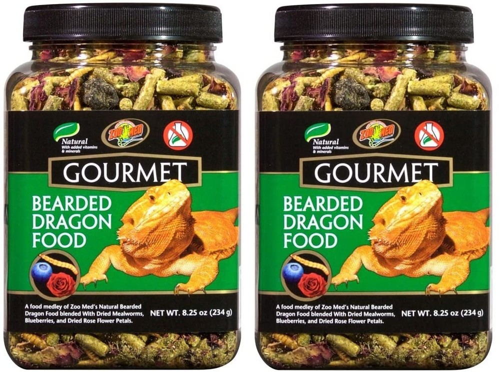 Zoo Med Gourmet Bearded Dragon Food 8.25 Oz Pack Of 2 Multicolored Natural Diet