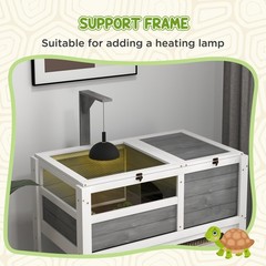 Indoor Tortoise Habitat w/ Storage Shelf – Weather-Protected Tortoise Enclosure