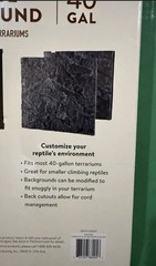 Thrive A World Of Wonder 3-D Slate Background For Terrariums 40 Gal, New!