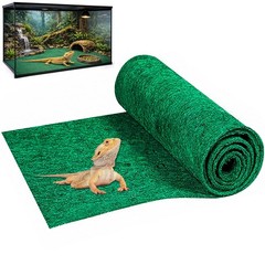 Large Reptile Carpet Terrarium Liner 47″ X 24″ Substrate Mat (Green)