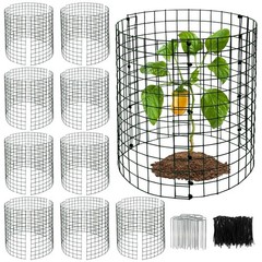 KEOHOLI 10 Packs Plant Protectors Cages from Animals, 12″ x 12″ 30 Pcs Wire M…