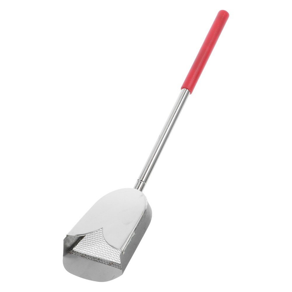 Stainless Steel Long Handle Litter Scooper Reusable Bird Cage Cleaning Accessory