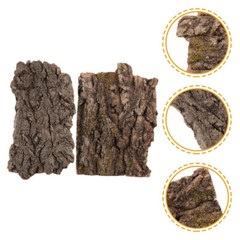 2 Pcs Climbing Bark Reptile Habitat Decor Bearded Dragon Terrarium Decoration