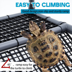 Adjustable Extra Large Turtle Basking Platform, 18-19″ Wider Hanging Dock, Baski