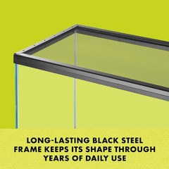 Zilla Fresh Air Screen Cover, Secure and Durable Metal Mesh 36″ x 12″, Black