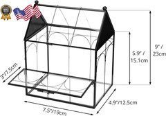 Glass Enclosure w/ Vent Holes for Insect Jumping Spiders Snails – 7.5″ xx 4.9″