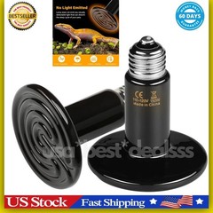 2-Pack Ceramic Heat Emitter,150W Reptile Heat Lamp Bulb, No Light for Amphibian