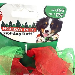 New Holiday Ruff Neck Scrunchie XSmall Pet Cat Dog Christmas Outfit Costume Spot