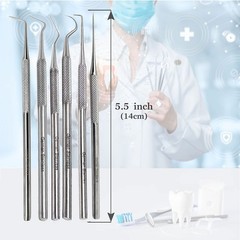 6-Piece Stainless Steel Precision Probe Set: Straight, Single, Shor… Fast Ship