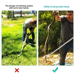 47″ Extra Heavy Duty Snake Tongs Reptile Grabber Catcher Wide Jaw Handling Tool