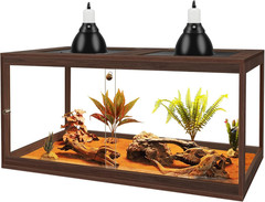 Spacious 60 Gallon Bearded Dragon Tank with Metal Mesh Roof & Sliding Door