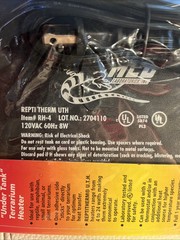 Reptitherm Under Tank Heater Pad 10-20 Gallon Reptile Terrarium RH-40 NEW SEALED