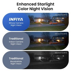 INFIYA 2K No Drill Window Camera-2 Pack 2.4Ghz & 5Ghz WiFi Dome Cameras for H…