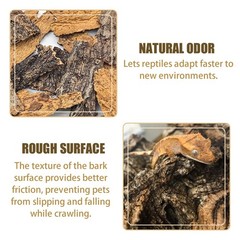 Reptile Bark Bedding,2 LB Natural Cork Bark for Reptiles Flat Cork Wood Terra…