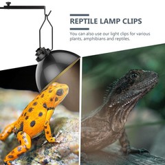 6Pcs Metal Reptile Lamp Fixing Clips Durable Black for Light Use