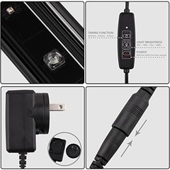 Aiicioo Reptile LED UVB Light – Terrarium Light with 3 Timing Function UVB Lamp