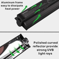 Aiicioo T5 UVB Lighting Combo Kit – Desert 10.0 Terrarium Hood Light Fixture …
