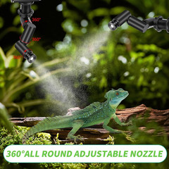 Reptile Fogger Mist Sprinklers,360°Adjustable Misting Nozzles Reptile Mister Noz