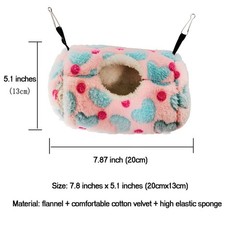 Sugar Glider Sleeping Pouch Small Animal Hammock, Hanging Bed Warm Cotton Nes…