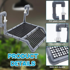 Adjustable Extra Large Turtle Basking Platform, 18-19″ Wider Hanging Dock, Baski