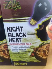 Zilla 3Pack of Night Black Heat Incandescent Bulbs, 150 Watts, Reptile