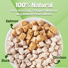 Turtle Food – 3 in 1 Freeze-Dried Meat – Chicken, Duck & Salmon – Natural Tre…