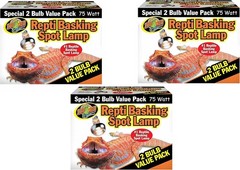 75W Basking Spot Lamp for Reptiles – 6 Bulbs Pack