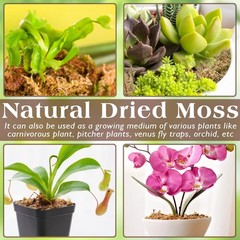 6 oz Premium Sphagnum Moss Reptiles 8 qt Dried Long Fiber Terrarium Bedding