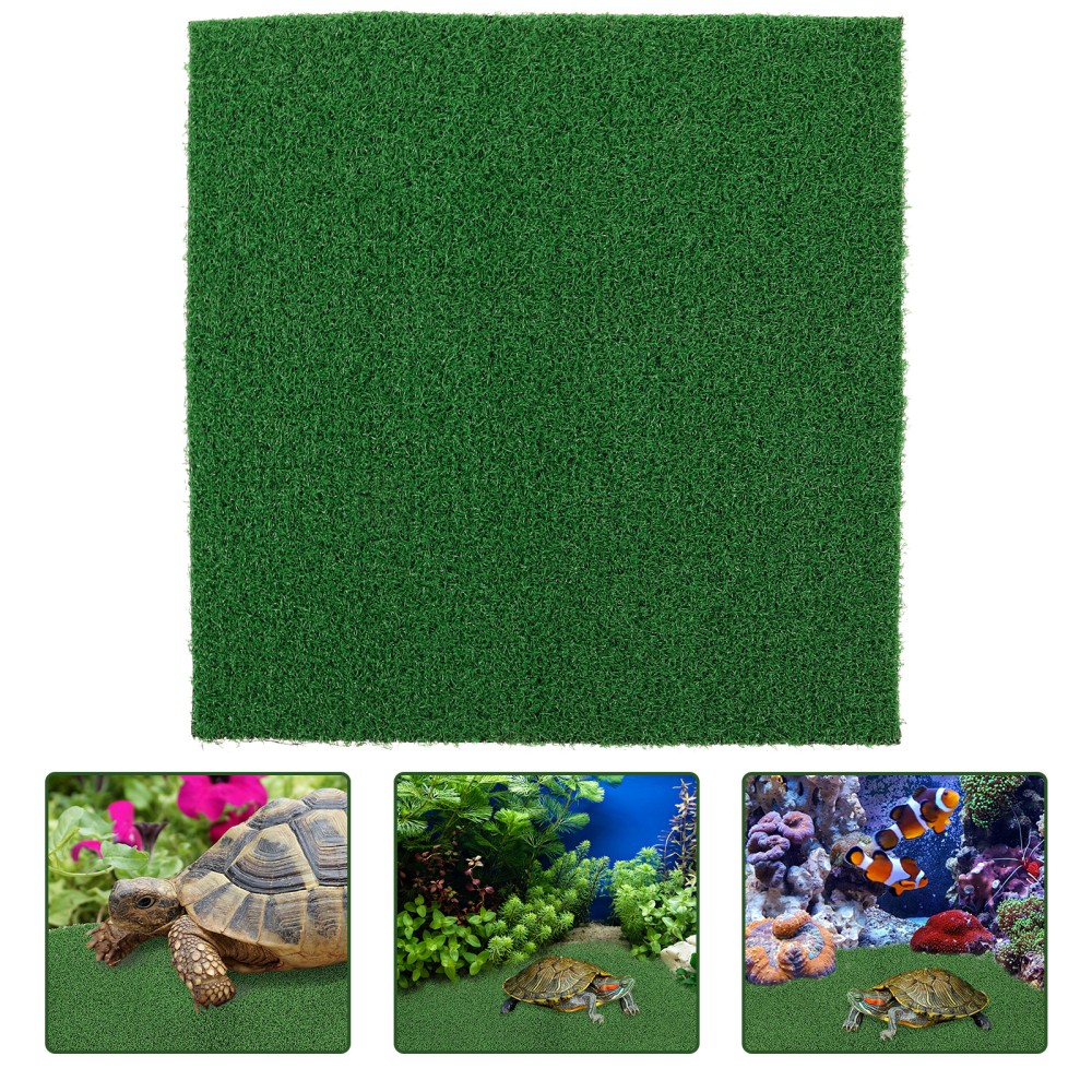 Grass for Turtle Tank Artificial Basking Area Lifelike Platform Turf