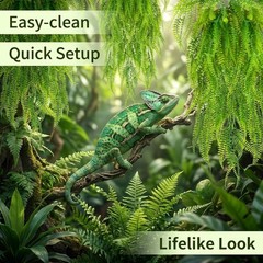 3PCS Artificial Terrarium Plants Lifelike Reptile Habitat Vines Fake Hanging