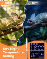 450W Reptile Thermostat Controller – PID Dimming Thermostat Control with Day/…