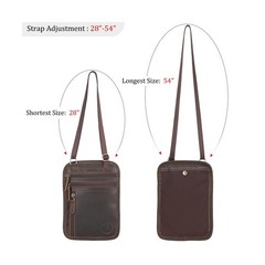 Polare Full Grain Leather Neck Wallet RFID Blocking Conceal Pas… Fast USA SHIP