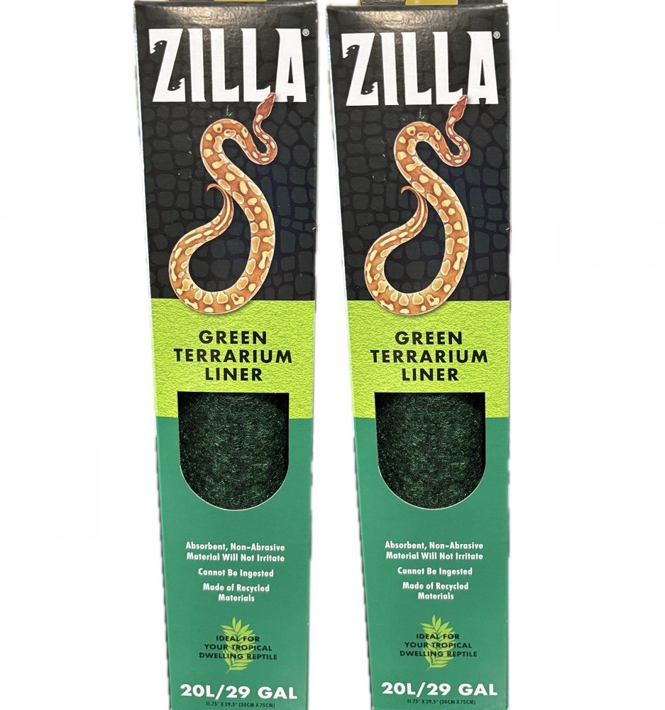 2 Zilla Reptile Terrarium Bedding Substrate Floor Liner Green 20L/29GAL 11.75″