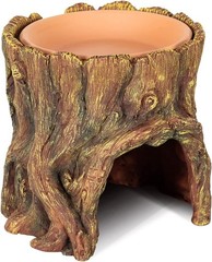 Naturalistic Leopard Gecko Hide Cave – Safe Resin Design with Clay Water Basin