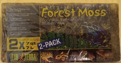 EXO TERRA FOREST MOSS – TROPICAL TERRARIUM SUBSTRATE – 2 X 7 QT – PT-3095