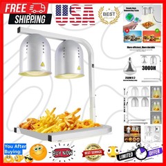 Heat Lamp for Food, with Two 250W Bulbs for Fast and Even Heating, Food Heat …