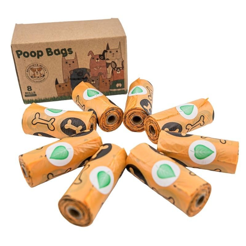 Dog Poop Bags – 120 Count Compostable Biodegradable Plant Based Pet Waste Bag…