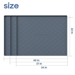 Large Dog Food Mat, 40″ x 22″ Pet Food Mat, Waterproof Dog Cat Food Mat with …