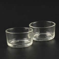 4Pcs Reptile Feeder Bowls Durable Transparent Glass Pet Food Water Bowls